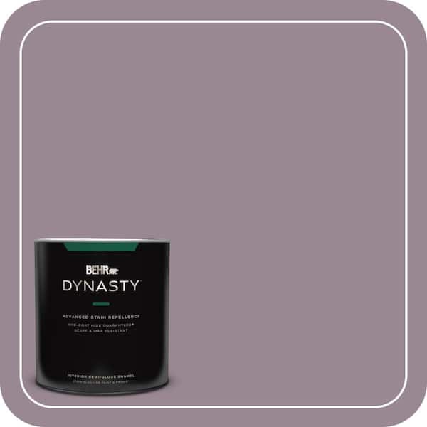 BEHR DYNASTY 1 qt. #690F-5 Purple Mauve Semi-Gloss Enamel Interior Stain-Blocking Paint and Primer