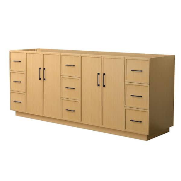 Wyndham Collection Elan TK 83 in. Bath Vanity Cabinet without Top in Light Oak Assembled