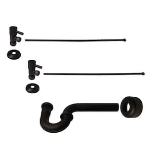 1-1/2 in. x 1-1/2 in. Brass P-Trap Lavatory Supply Kit, Oil Rubbed Bronze