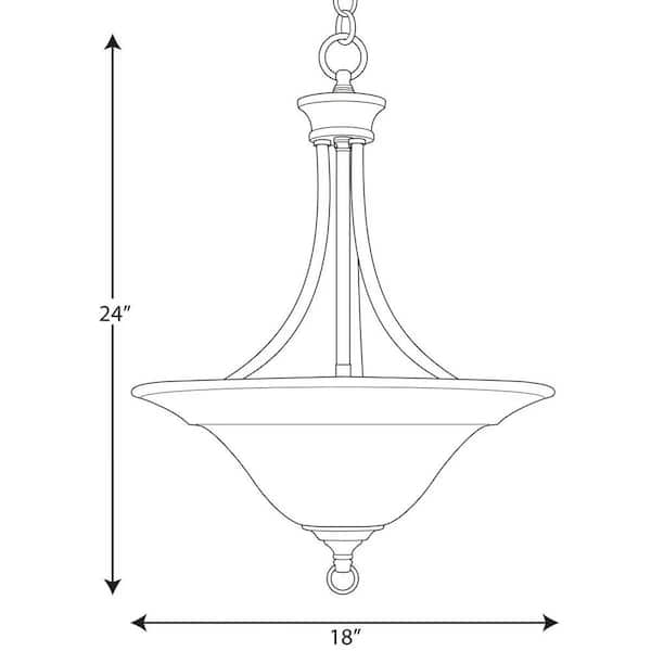Progress Lighting Trinity 3-Light Antique Bronze Foyer Pendant