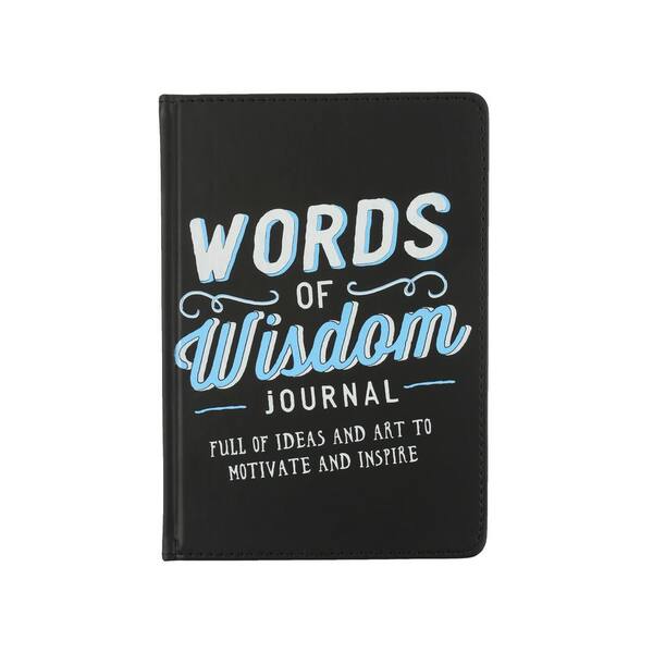 Eccolo 6 In X 8 In Words Of Wisdom Inspirational Journal Black T420a