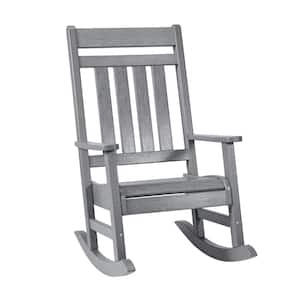 Seneca Grey Plastic Outdoor Rocking Chair