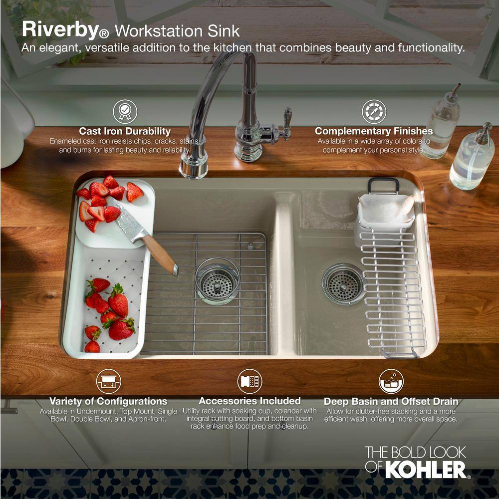 White Cast Iron Single Bowl Kitchen Sink with Faucet Holes