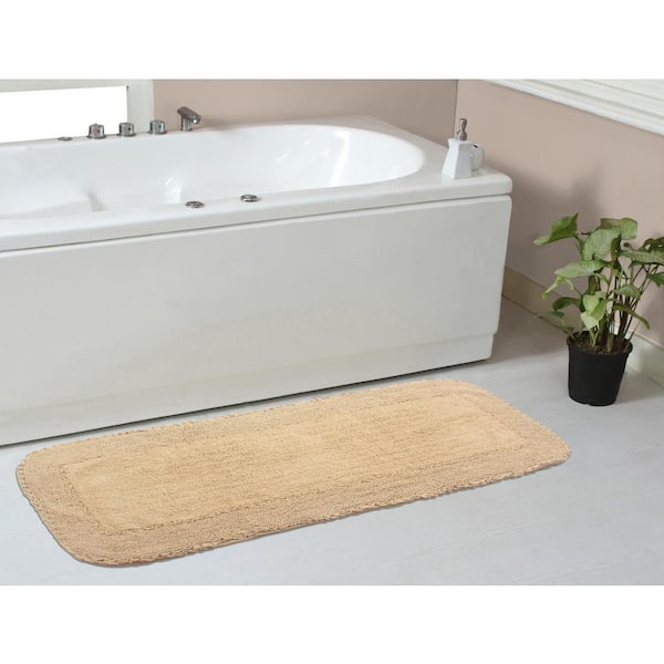 Radiant Collection 100% Cotton Bath Rug Set, Machine Wash, 21 in. x54 in. Runner, Linen