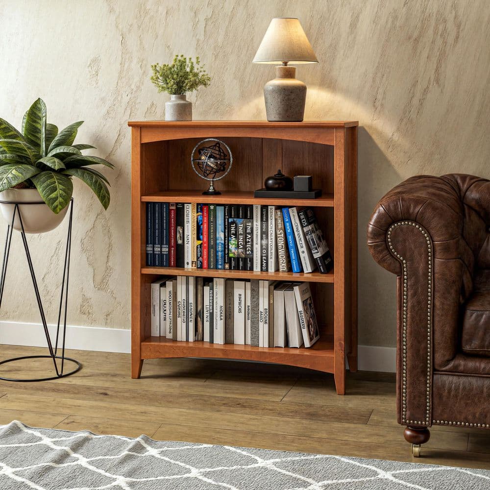 Camaflexi Traditional Shaker 36" Cherry Wood Bookcase