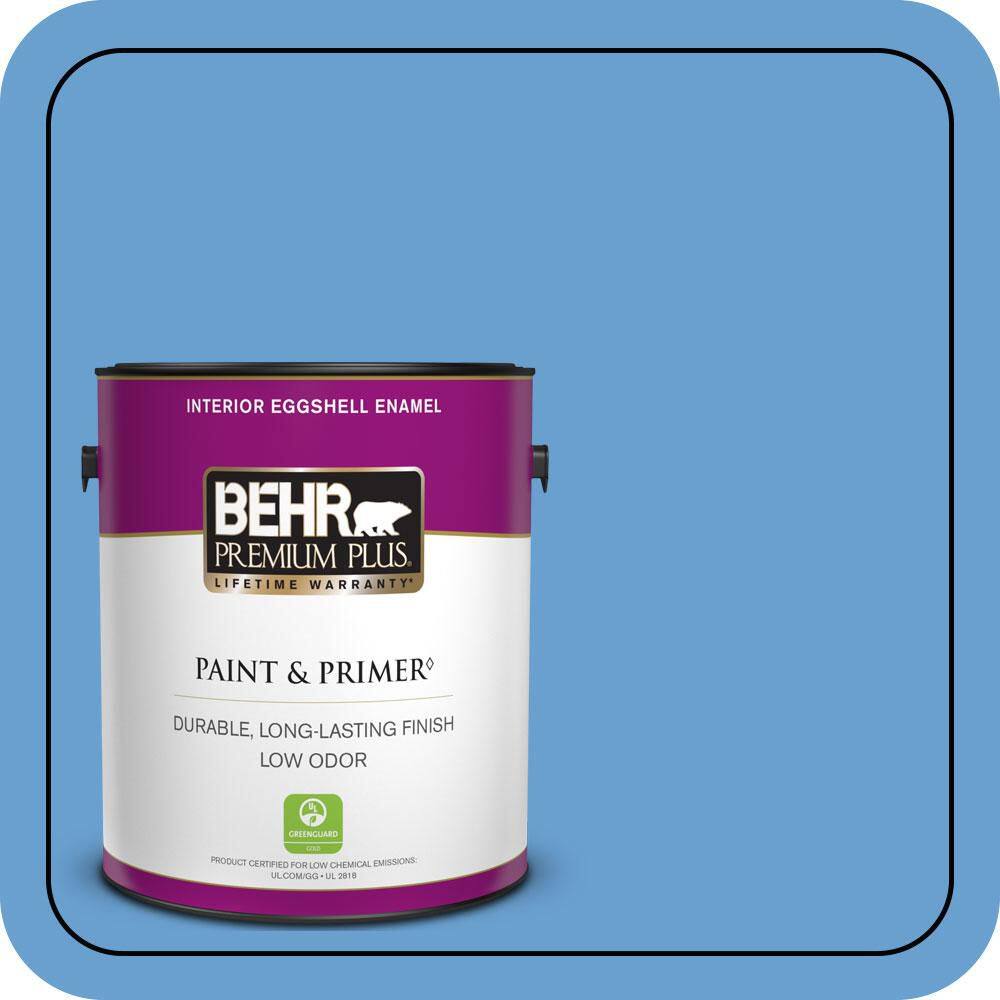 1 gal. #P520-4 Cornflower Eggshell Enamel Low Odor Interior Paint & Primer product image for price tracking