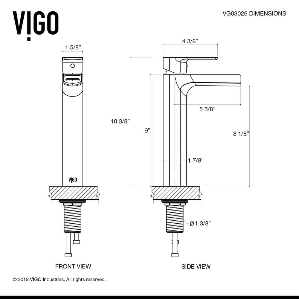 Matte Black Brass Single Handle Vessel Faucet