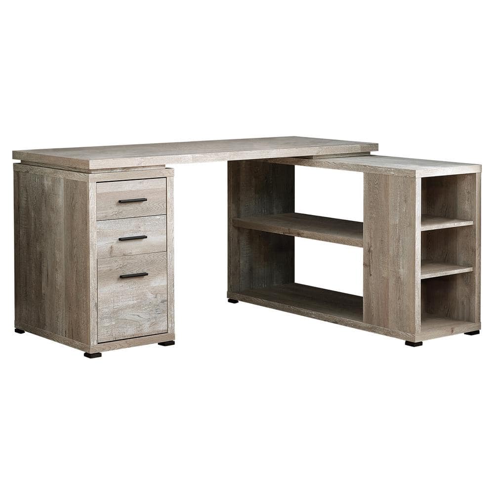 Taupe Computer Desk HD7422 - The Home Depot