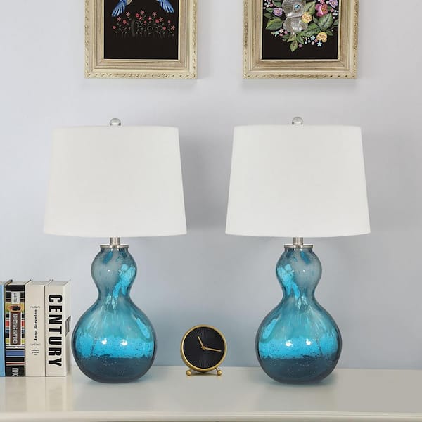 turquoise lamp set