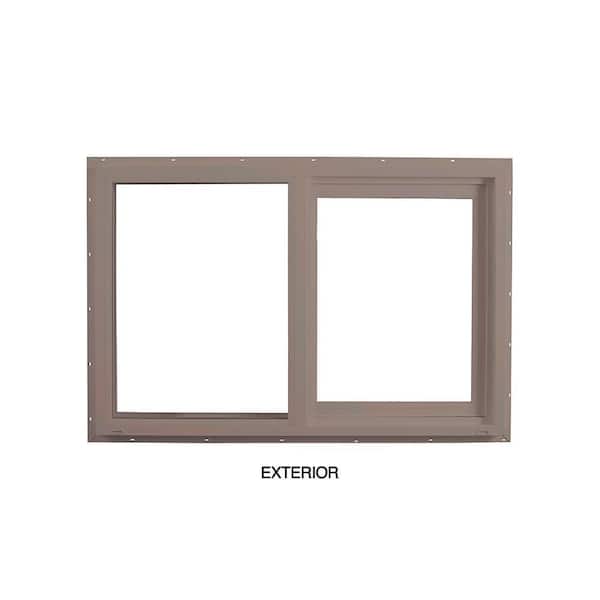 71.5 in. x 47.5 in. Select Series Left Hand Horizontal Sliding Vinyl Clay Window with HPSC Glass and Screen Included
