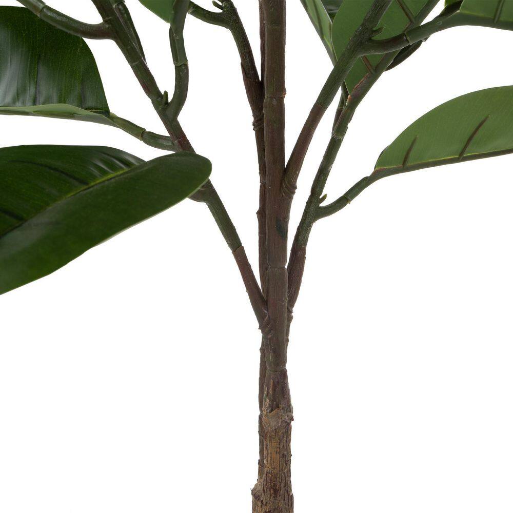 Lush Green 51" Artificial Rubber Plant in Durable Pot