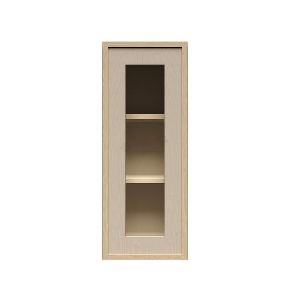 Slim Shaker Assembled 21 in. W x 36 in. H x 12 in. D Wall Kitchen Cabinet in Natural Wood price history on PriceWatchPro