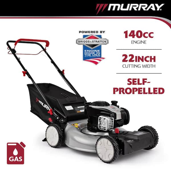 22 in. 140 cc Briggs & Stratton Walk Behind Gas Self-Propelled Lawn Mower with Front Wheel Drive and Bagger