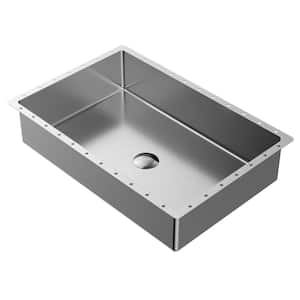 CCU300 21-5/8 in. Stainless Steel Undermount Bathroom Sink in Gray Stainless Steel