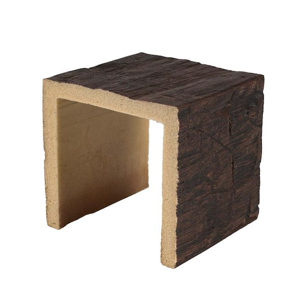 American Pro Decor Artisan 6 in. x 6 in. x 0.5 ft. Long Walnut Hand Hewn Faux Wood Beam Sample