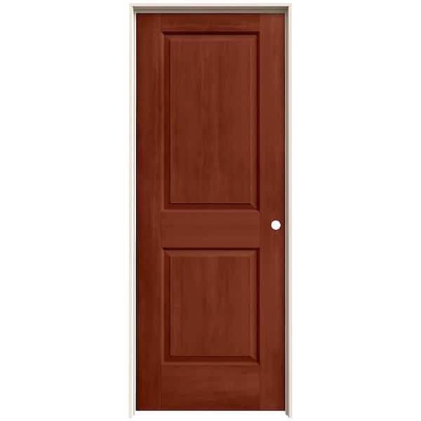 JELD-WEN 24 in. x 80 in. Cambridge Amaretto Stain Left-Hand Molded Composite Single Prehung Interior Door