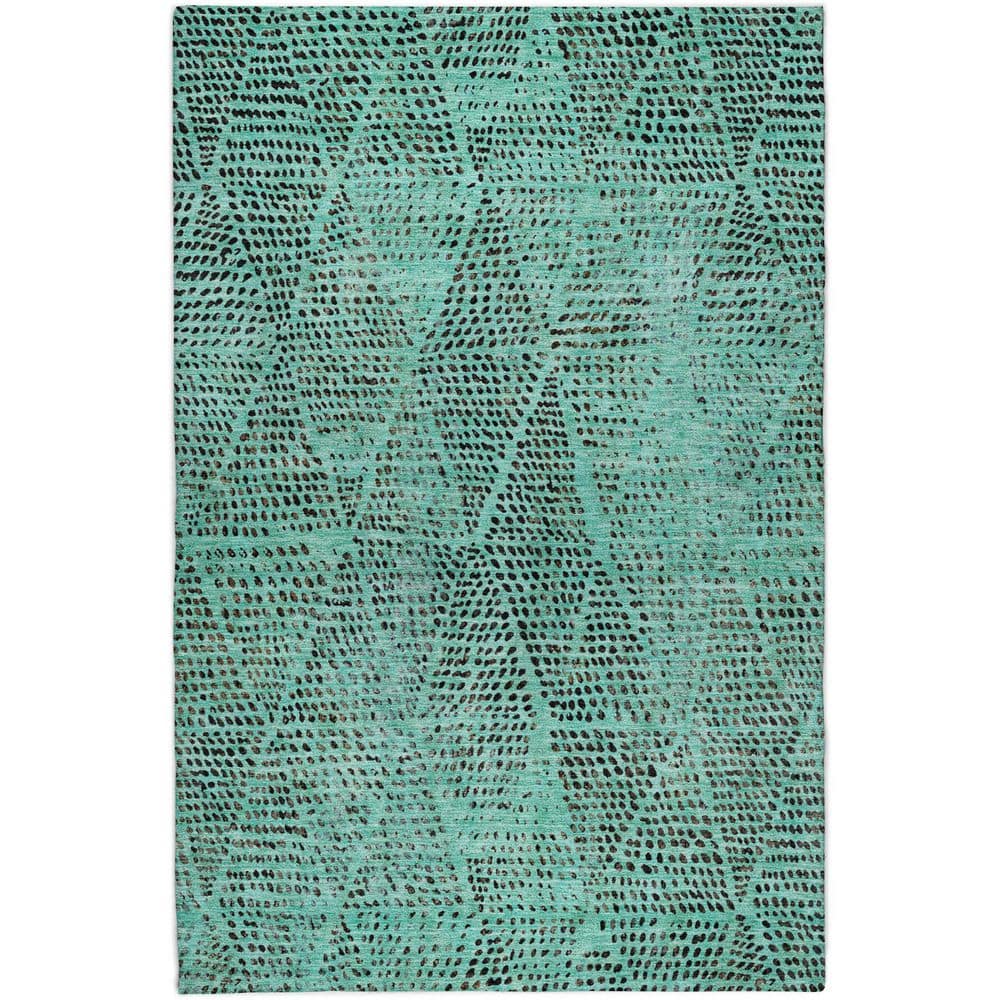 Dream Shag Premium Machine Washable Abstract ADS591 Teal 9 ft. x 12 ft. Area Rug price history on PriceWatchPro