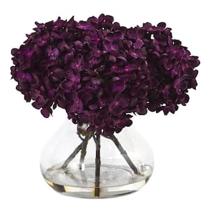 Artificial Hydrangea with Vase Silk Flower Arrangement
