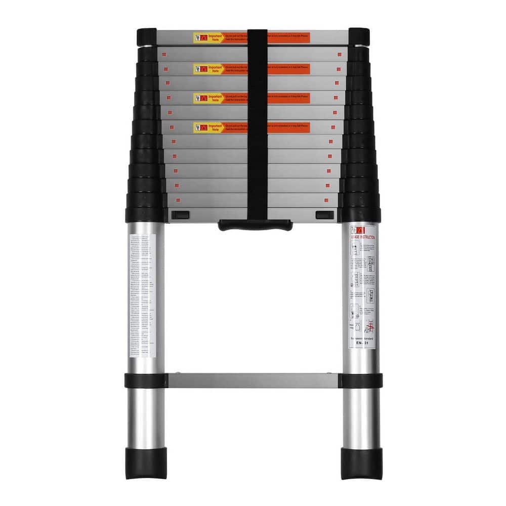 Telescoping Ladder, SocTone 12.5 FT Aluminum Lightweight Extension
