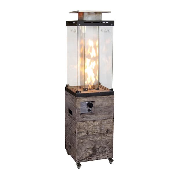 DESwan 41,000 BTU Magnesium Oxide Moss Green Propane Patio Heater with Glass Wind Guard and Heating Cap