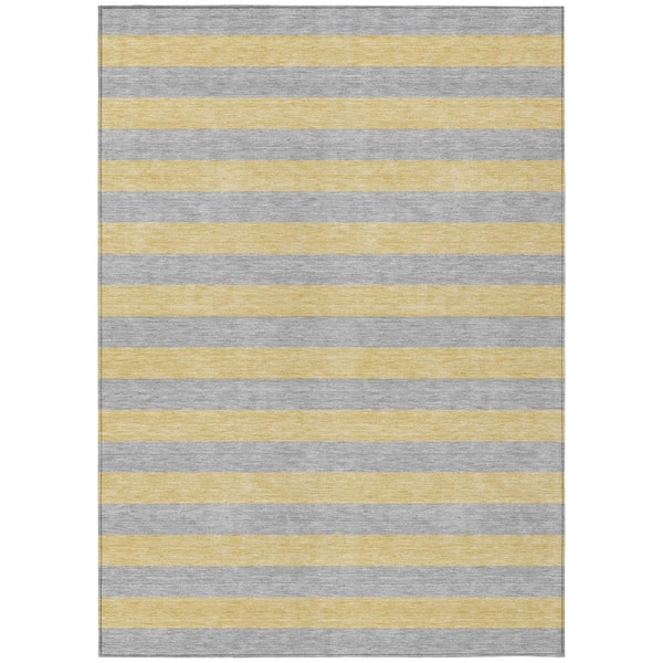 Addison Rugs Chantille ACN530 Silver 5 ft. x 7 ft. 6 in. Machine Washable Indoor/Outdoor Geometric Area Rug