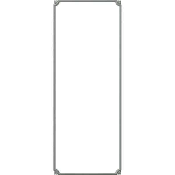 Ekena Millwork 28 in. W x 72 in. H Unfinished Polyurethane Bradford Leaf Panel Moulding Kit (Single Panel)