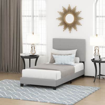 Laval Glacier Twin XL Button Tufted Bed Frame