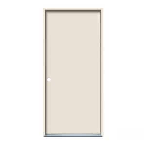 32 in. x 80 in. Flush Primed Right-Hand Inswing Steel Prehung Front Door