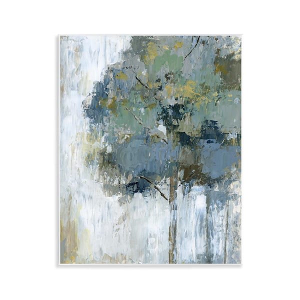 Stupell Industries Distressed Lone Tree by Nan Unframed Nature Graphic Art Print 14 in. x 11 in.