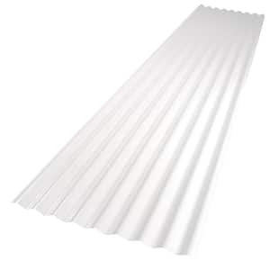 26 in. x 12 ft. Corrugated PVC Roof Panel in White