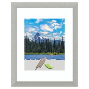 11 in. x 14 in. (Matted to 8 in. x 10 in.) Silver Leaf Wood Picture Frame Opening Size