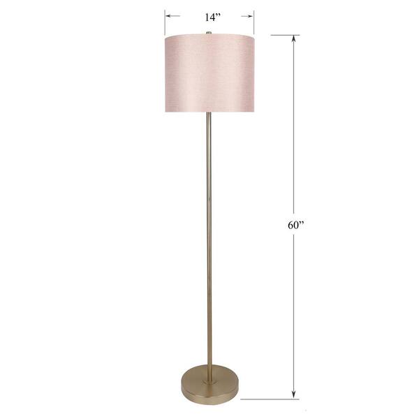 Gold Plated Floor Lamp, Blush Pink Floor Lamp Uk