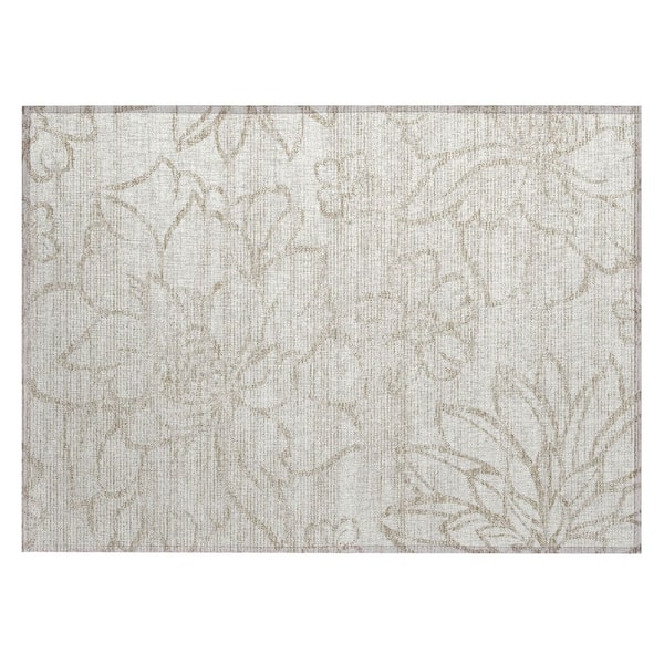 Chantille Machine Washable Indoor/Outdoor Abstract ACN2789 Ivory 3 ft. x 4 ft. Area Rug
