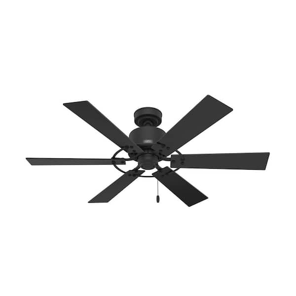 Gilrock 52 in. Indoor Matte Black Ceiling Fan For Bedrooms
