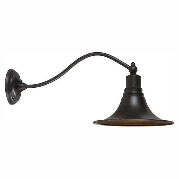 World Imports Dark Sky Kingston Collection Wall-Mount Outdoor Bronze Lantern Sconce