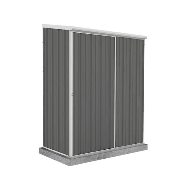 EZI Slider 5 ft. W x 3 ft. D Metal Storage Shed in Woodland Gray with Snaptites Assembly System (14 sq. ft.)