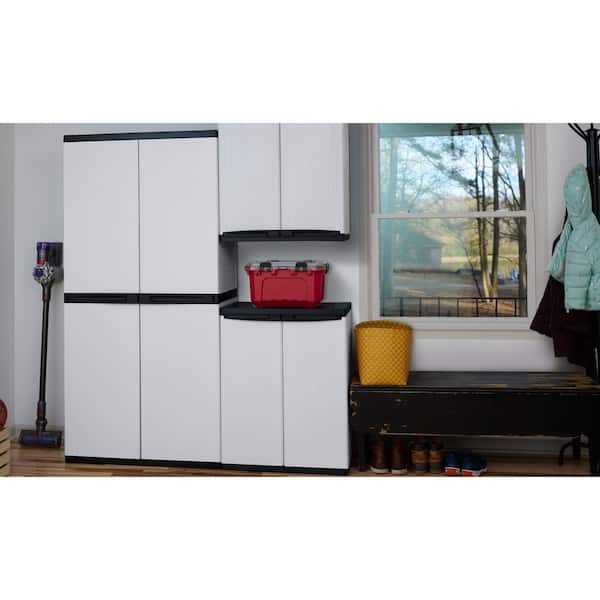 HDX Premium One 35 in. W x 71.7 in. x 18.5 in. D 4-Shelf Resin