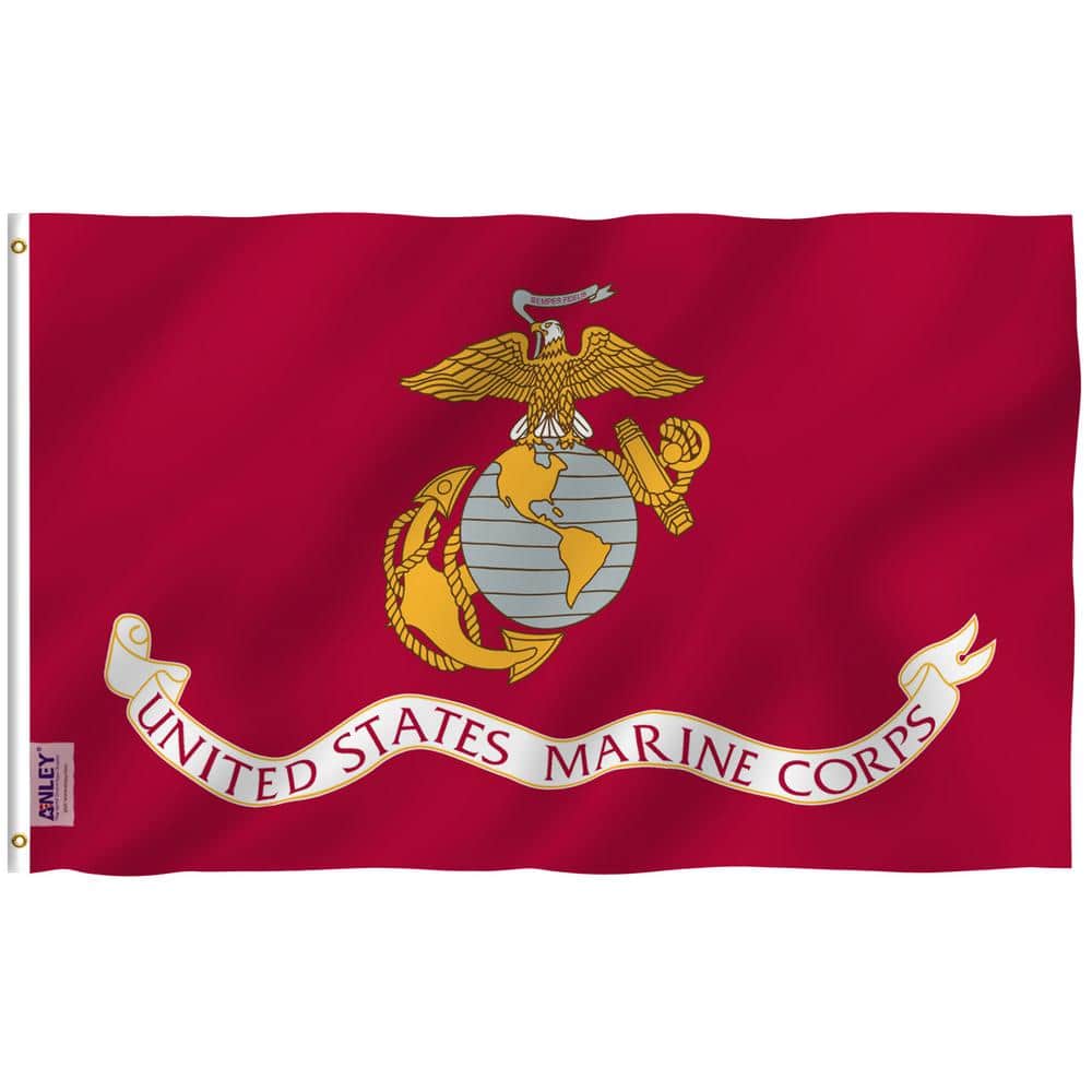 Fly Breeze 3 ft. x 5 ft. Polyester US Marines Flag 2-Sided Flag Banner with