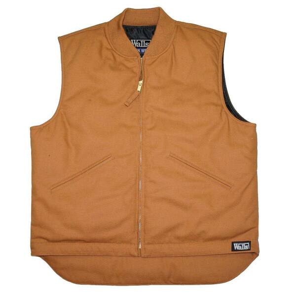 Walls Heavyweight Duck Insulated Regular Vest Brown in Large