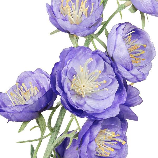 LIVING LUXURY 36 in. Purple Artificial Hybrid Delphinium Flower