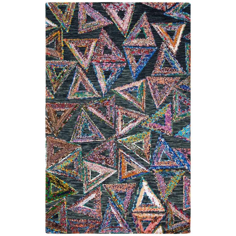 Aspen Dark Green/Black Doormat 3 ft. x 5 ft. Geometric Area Rug price history on PriceWatchPro