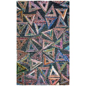 Aspen Dark Green/Black 5 ft. x 8 ft. Geometric Area Rug