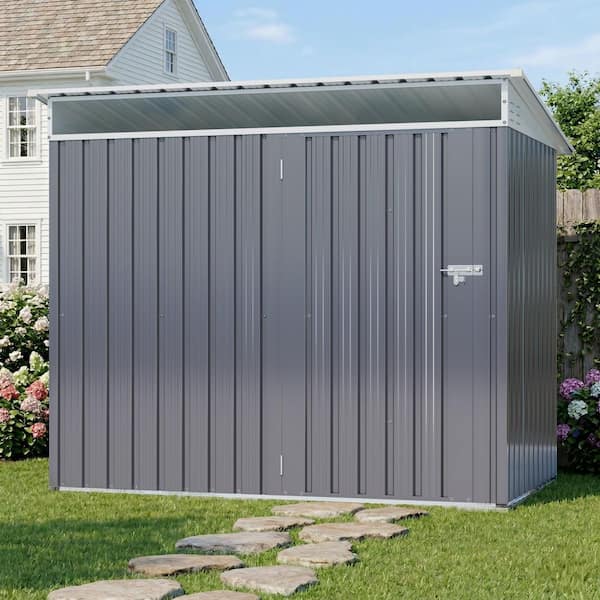 Celebalcony 6 ft. W x 4 ft. D Metal Outdoor Storage Shed with