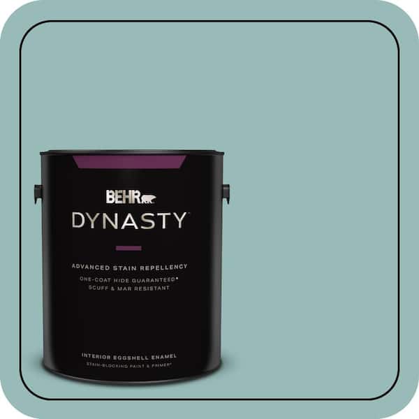 BEHR DYNASTY 1 gal. #PPU12-06 Lap Pool Blue One-Coat Hide Eggshell Enamel Interior Stain-Blocking Paint & Primer
