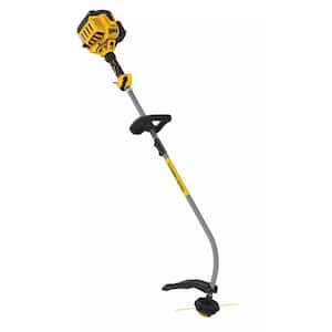 27 cc 2-Stroke Gas Curved Shaft String Trimmer with Attachment Capability