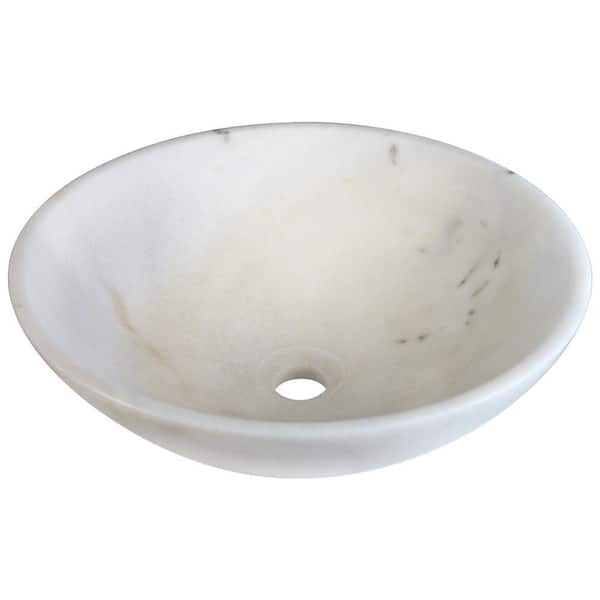 Mr Direct Stone Vessel Sink In Honed Basalt White Granite-850-White - The Home Depot