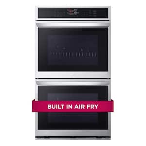 9.4 cu. ft. Smart Double Wall Oven with Fan Convection, Air Fry in PrintProof in Stainless Steel
