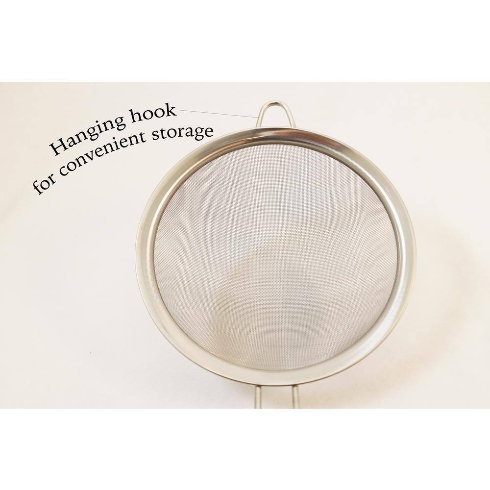 Stainless Steel 3-Piece All Purpose Strainer Set with Long Handles
