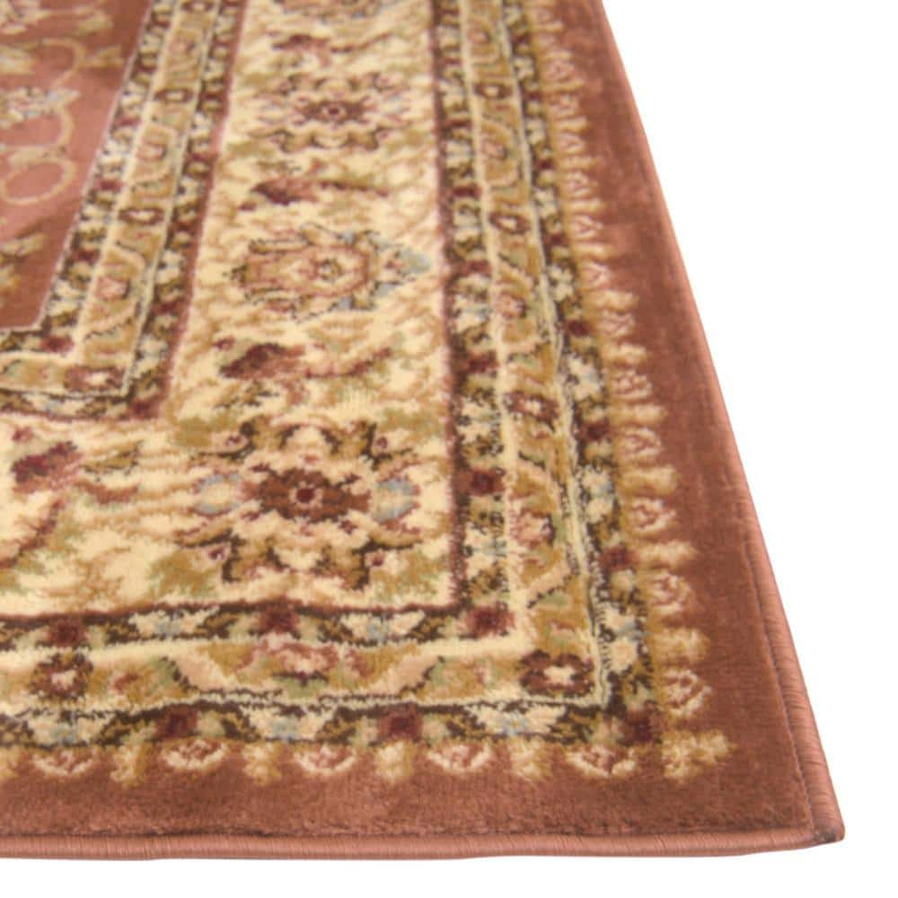 Aditi Brick Red Square Synthetic Easy-Care Rug - 4' x 4'
