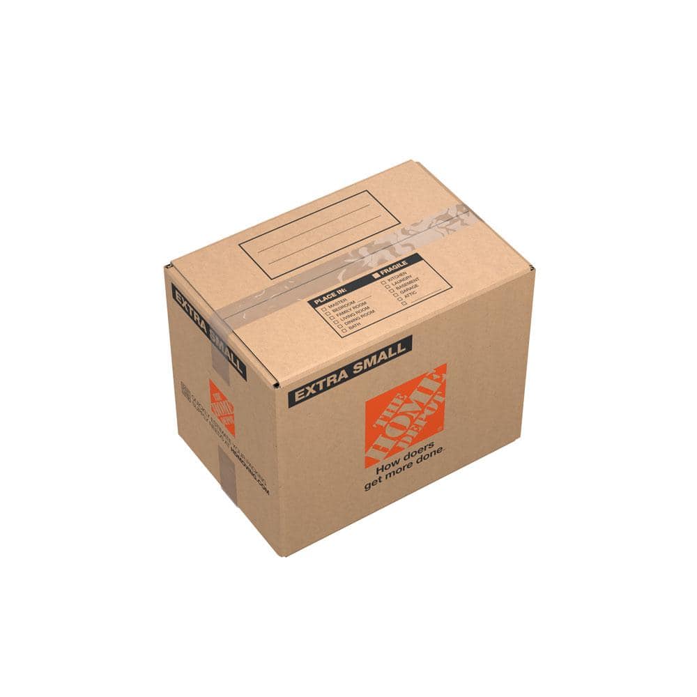 The Home Depot 15 in. L x 10 in. W x 12 in. ExtraSmall Moving Box (20 Pack) XSBOX20 The Home